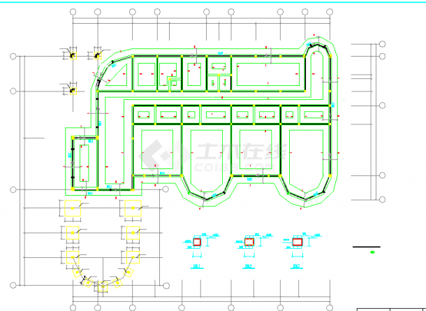 【3层】2252.5平米框混幼儿园结构施工图毕业设计（工程量计算书（手算）76页（土建，消防，装饰，电气，消防部分））-图二