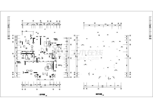 汉中市新集村某2层砖混结构私建别墅楼建筑设计CAD图纸（含结构图）-图一