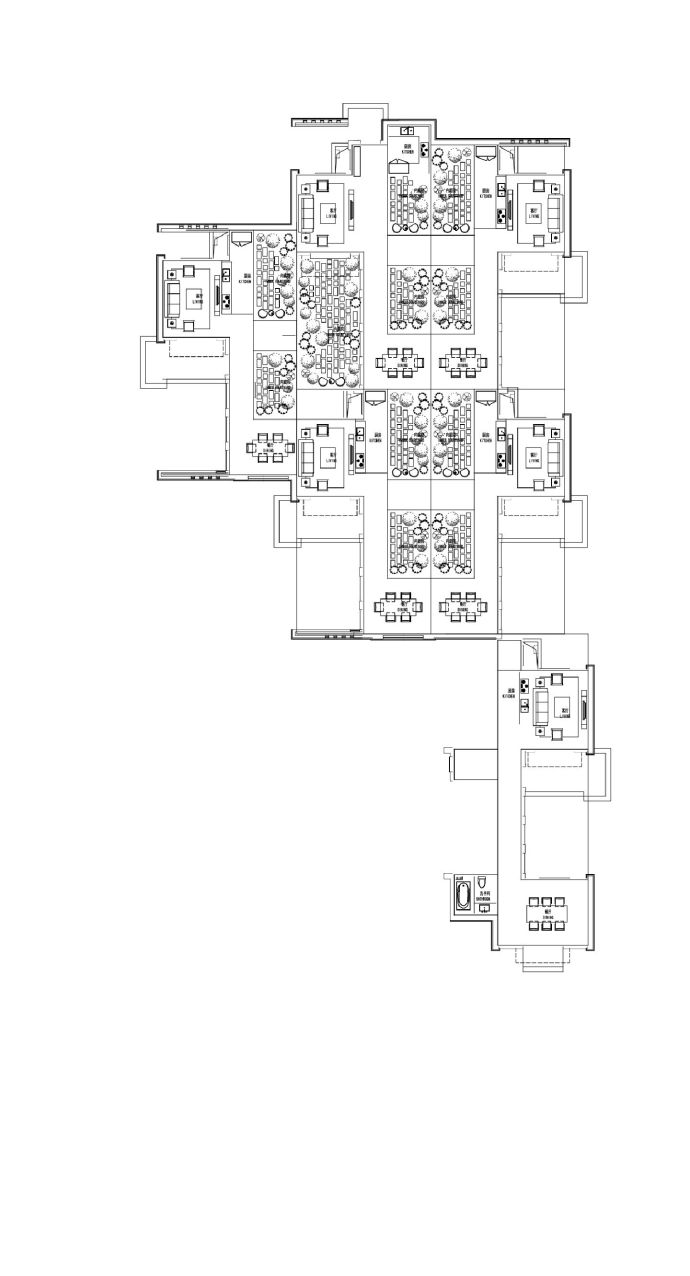 某地区多栋经典建筑平面详图_图1