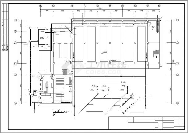 苏州某大型消防站给排水系统设计CAD图纸-图一