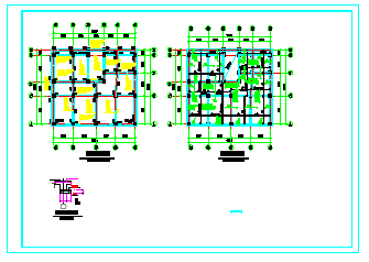某二层建筑底框结构施工设计cad图纸-图二