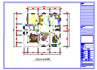  CAD Plane Construction Drawing of Complete Interior Decoration Design of Small Villas on the Second Floor - Figure 1