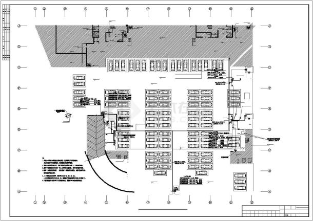 齐齐哈尔市某大厦人防地下车库工程电气系统设计CAD图纸-图二