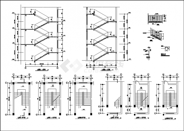 办公楼设计_四层2005平方米框架厂区办公楼全套建筑设计施工cad图纸-图二