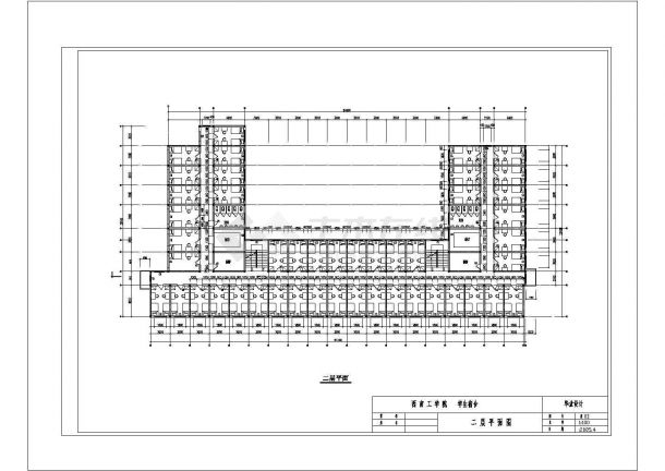 成都某大学7300平米7层砖混结构学生公寓楼建筑设计CAD图纸（含结构图）-图二