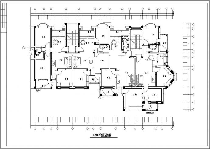 某地大型住宅楼建筑设计cad图纸_图1
