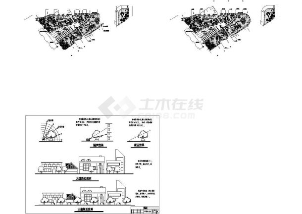 某大道三角绿地绿化景观设计详细方案施工CAD图纸-图一