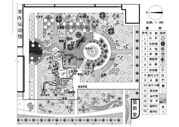 某文化广场平面规划CAD全套建筑设计图纸-图一