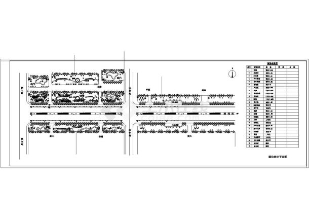某道路绿化景观设计详细方案施工CAD图纸-图一