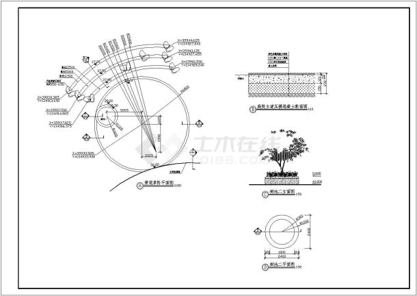 某双盛广场CAD完整设计大样施工图纸-图二