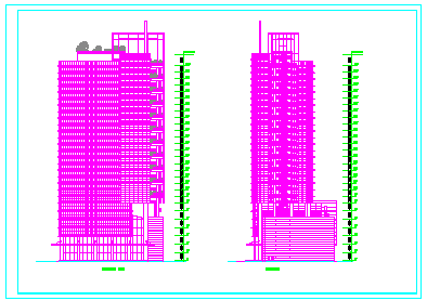 高层商务公寓酒店办公综合楼CAD设计方案施工图纸-图一