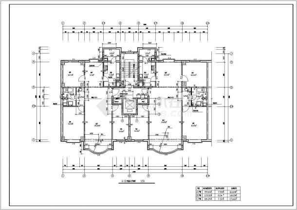 某地区地下两层地上十六层多层住宅楼建筑设计施工图（含门窗大样、地下室平面图）-图二