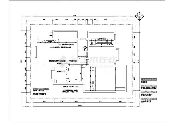 地中海施工(二房)住宅装修施工图-图一