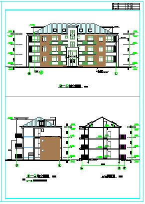 高端公寓建筑全套详细CAD设计施工图纸-图一