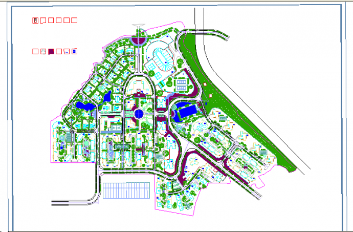 某多层高档住宅小区规划设计cad总平面施工图（甲级院设计）_图1