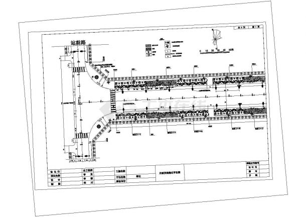 某月岩西路绿化工程景观设计详细施工方案CAD图纸-图一