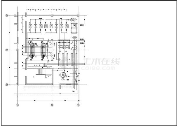 某锅炉房及冷冻房CAD设计构造施工图-图一