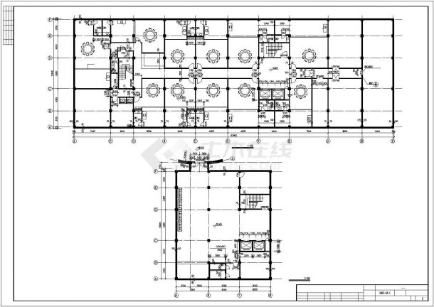 西安市长安区某4层仿古钟楼建筑设计CAD图纸-图一