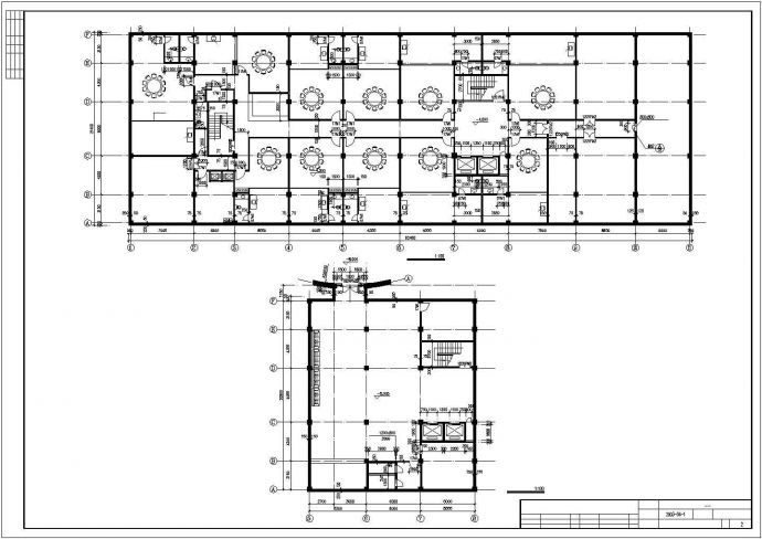 西安市长安区某4层仿古钟楼建筑设计CAD图纸_图1