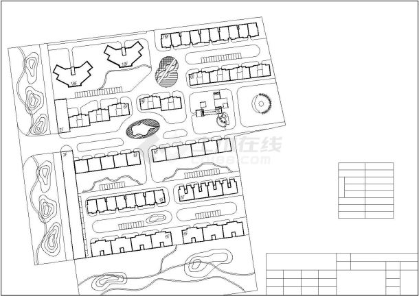 某小区规划CAD详细构造方案图-图一