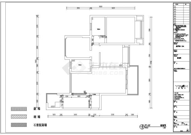 美式-三室两厅110㎡装修施工图-图二