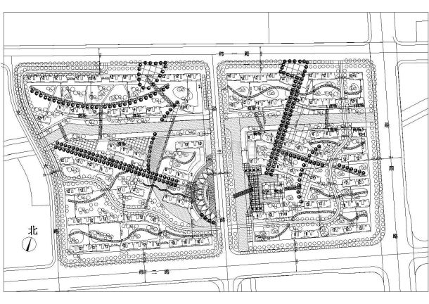 某多层商住楼小区规划设计cad总平面施工图（甲级院设计）-图一