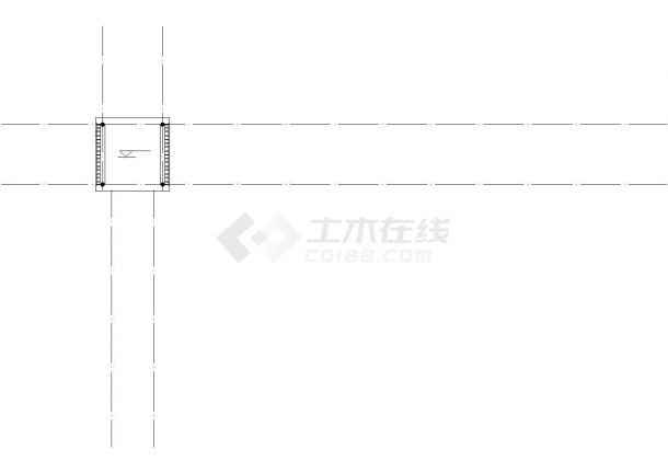 武汉市某大型水库附近60平米管理房建筑设计CAD图纸-图二
