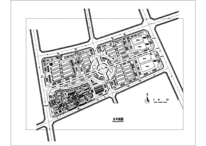 某商贸城CAD建筑设计规划总图_图1