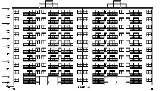 土木工程毕业设计_9100平米10层框架结构住宅建施cad图(含计算书，毕业设计)-图二