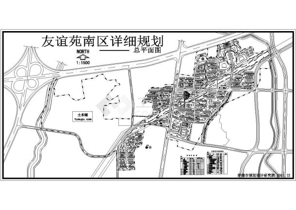 某友谊苑小区CAD详细构造规划图纸-图一