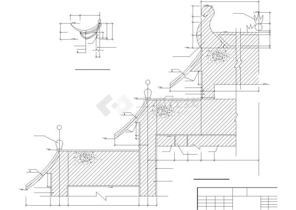 某古典牌楼CAD全套设计完整施工图-图二