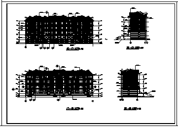 别墅设计_某四层半北欧风格叠拼别墅全套施工cad图，含效果图-图二