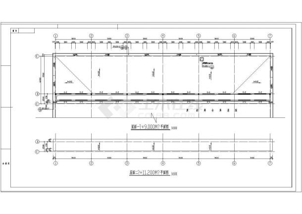 某大型国际仓库CAD完整框架结构设计施工图-图二