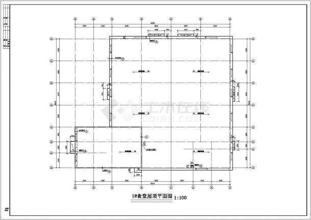 某厂区食堂建筑CAD框架结构设计全套施工图-图一