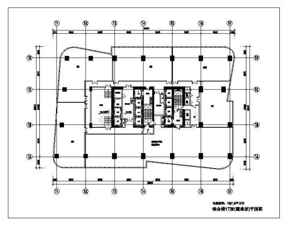 某综合楼办公18-22层平面图-图一