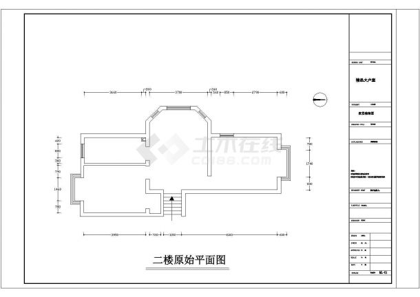 长15米 宽6米 复式地中海风格室内家装设计CAD图纸-图二