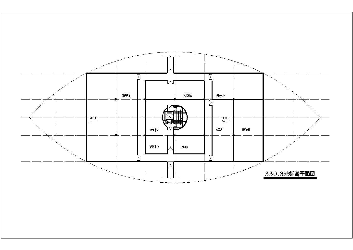 某地观光塔观景设计cad施工图纸