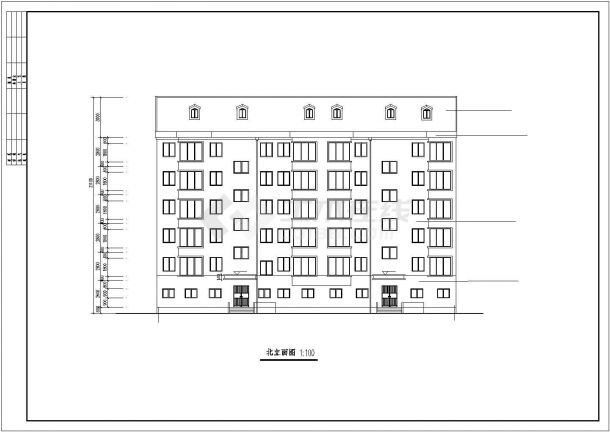 【某小区】2546平方米五层住宅楼建筑全套施工cad图，含效果图-图一