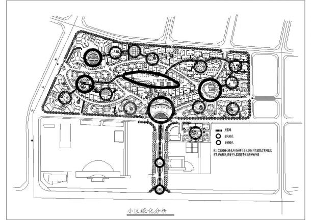 某花园小区规划设计cad平面分析图（甲级院设计）-图一