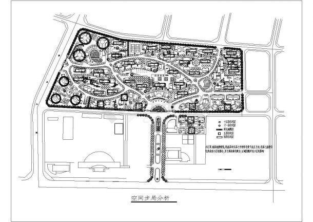 某花园小区规划设计cad平面分析图（甲级院设计）-图二