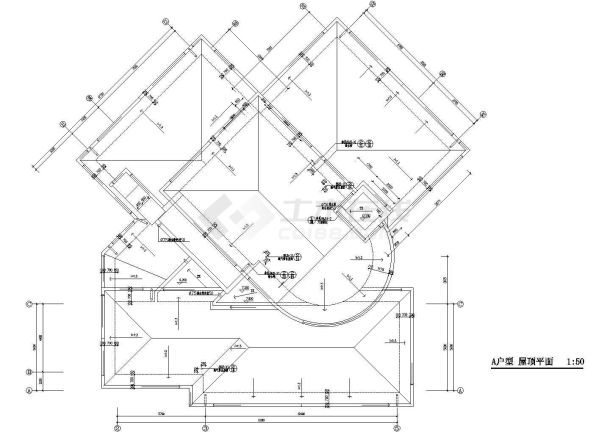 北京某墅别墅建筑设计全套图带效果图-图二