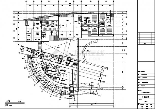 18层34825平米某妇产科医院改扩建一期工程建筑初步设计施工cad图纸-图一