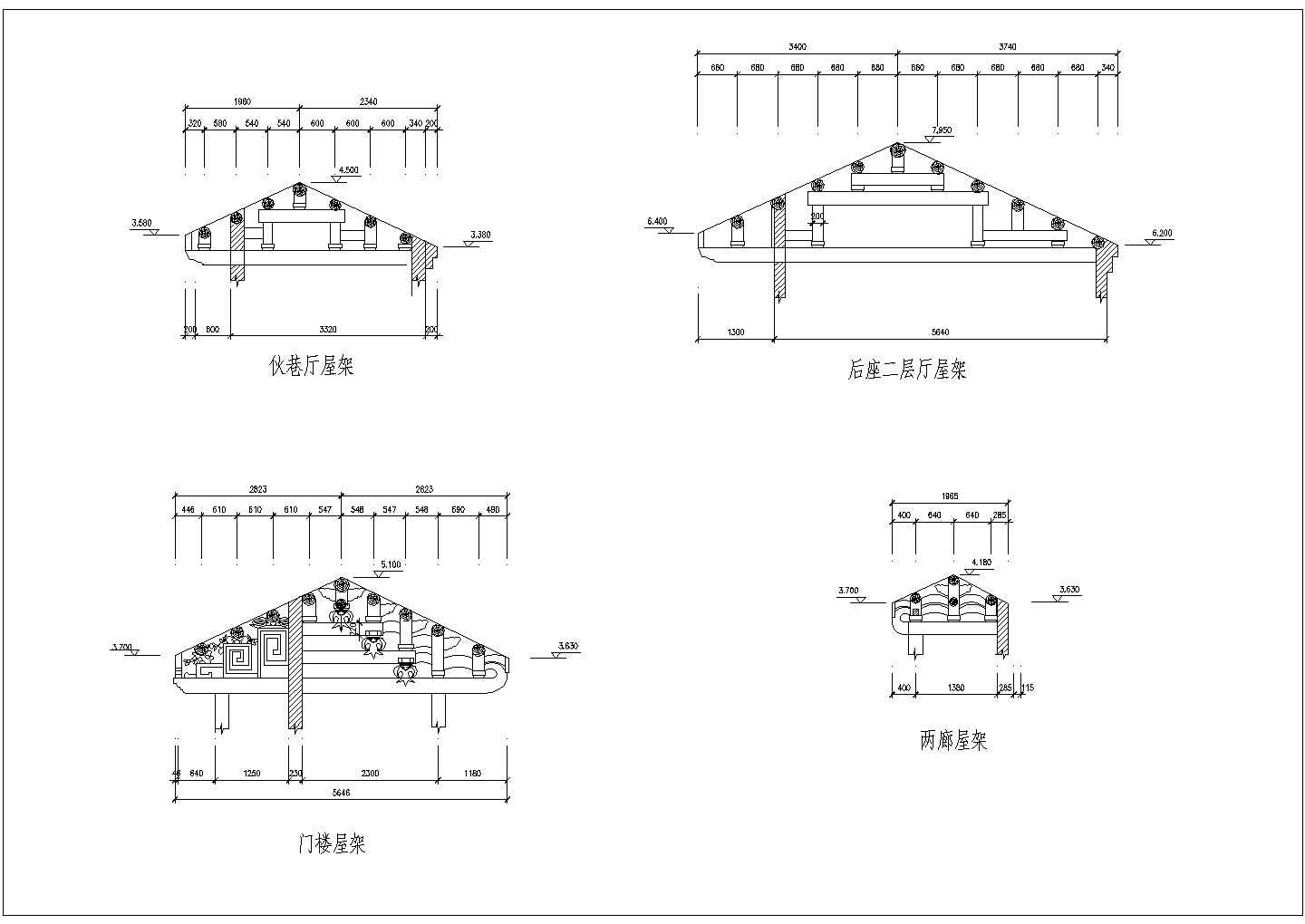 西田祠堂建筑设计cad施工图