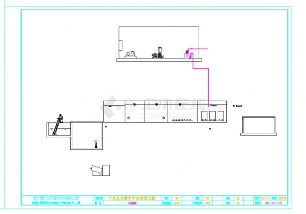 某地污水处理设备用房CAD图纸-图一