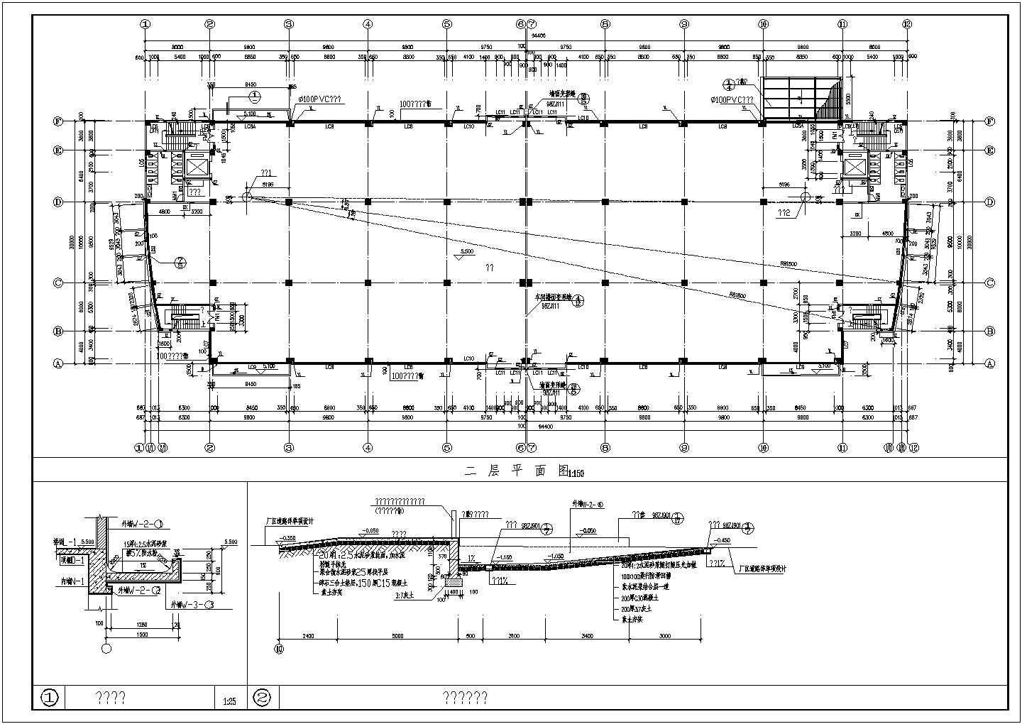 厂房设计_某四层厂建筑施工CAD图