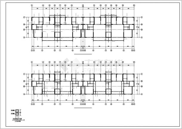 吉林市富春花园小区18层纯剪力墙结构住宅楼全套结构设计CAD图纸-图一