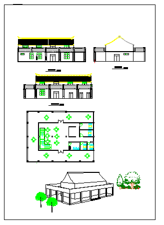 某二层茶室建筑设计cad施工图_图1