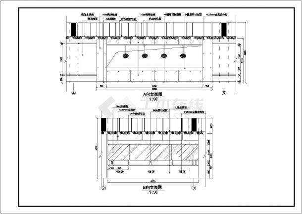 苏州某步行街多层中式餐厅全套装修施工设计cad图(含效果图)-图二