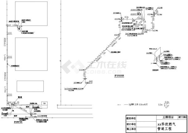 [苏州]昆山某燃气管道工程竣工全套设计cad图(含燃气管道系统图)-图二