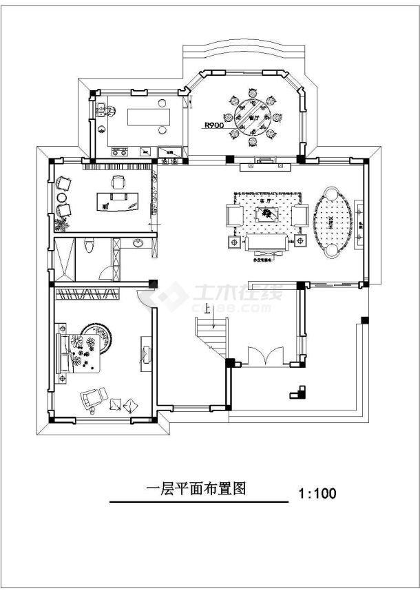 某双层别墅装修全套设计方案图-图二